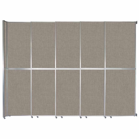 Versare Operable Wall Sliding Room Divider 15'7" x 12'3" Warm Pebble Fabric 1070282-2